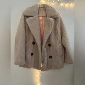 Free people fluffy teddy bear coat